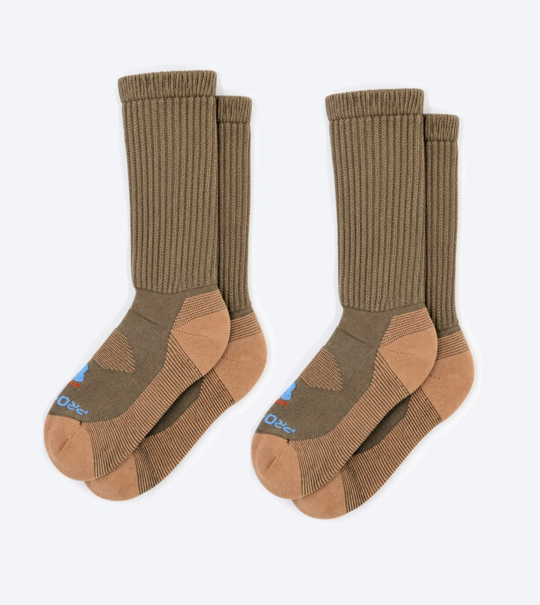 Crew Cut Diabetic Socks - 2 Pair Pack - Khaki - 2 Pair Pack
