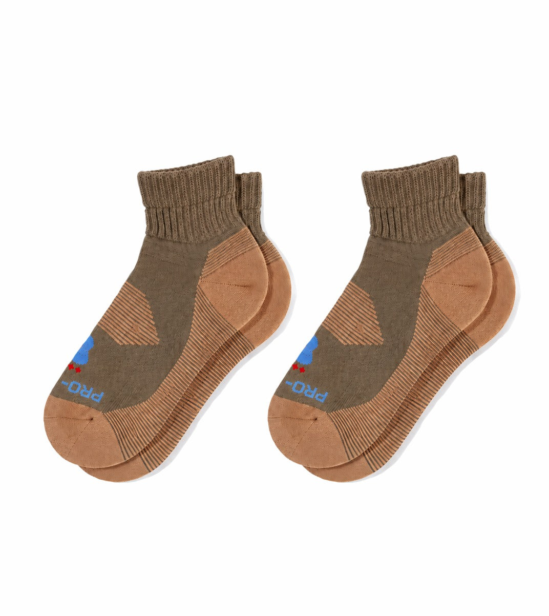 Quarter Cut Diabetic Socks - 2 Pair Pack - Khaki - 2 Pair Pack