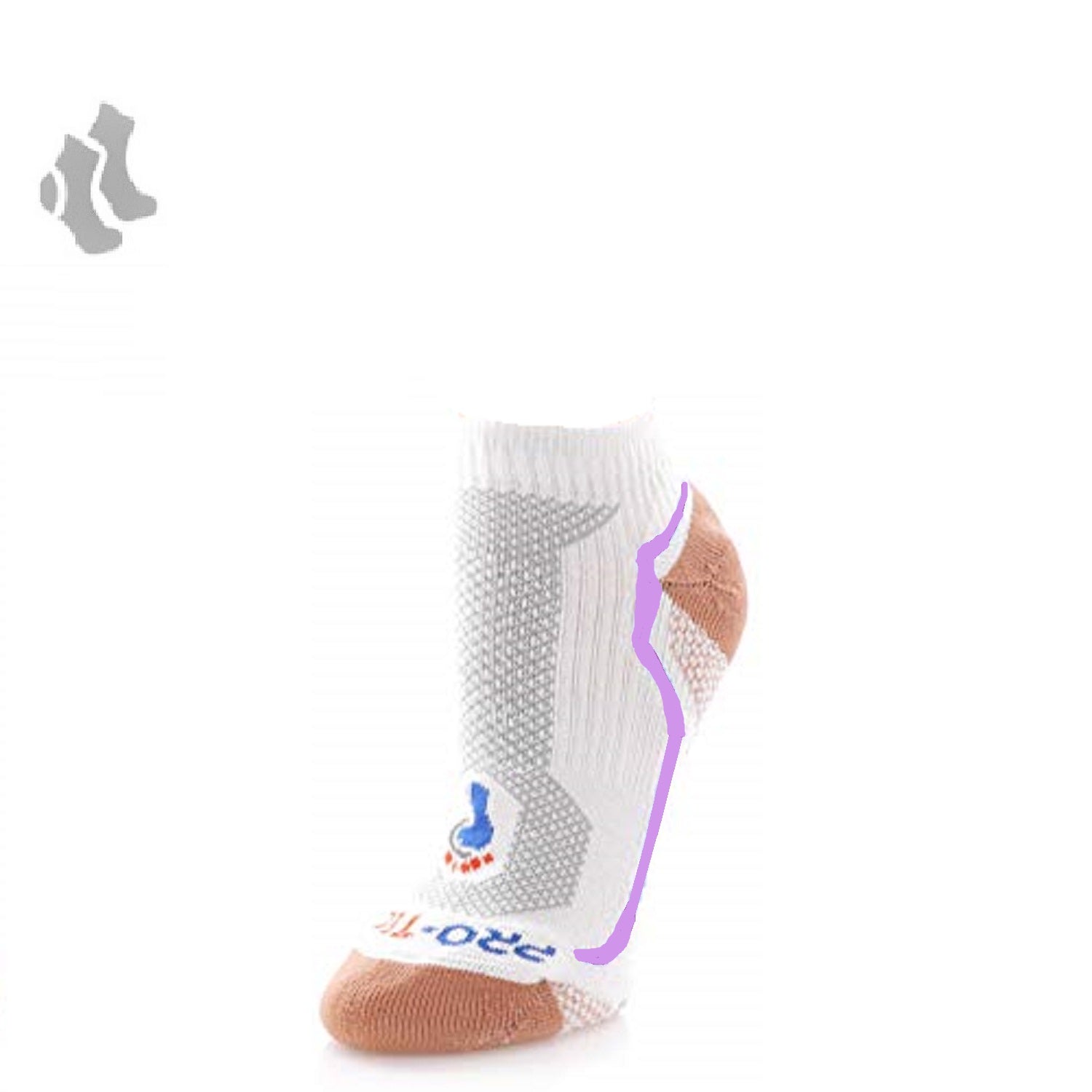 Women's Low Cut Athletics Socks - 2 Pairs