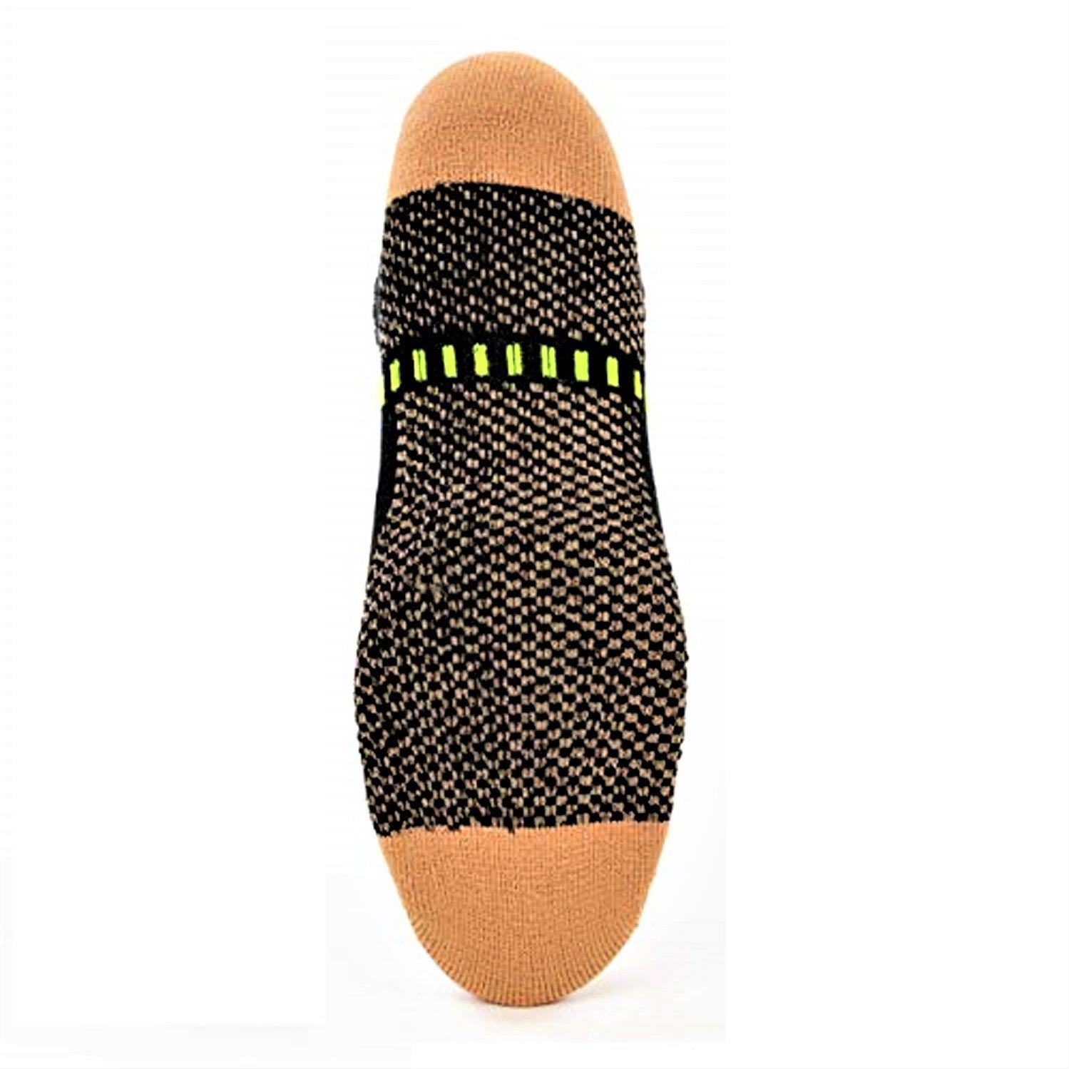 black quarter cut copper athletic socks with accents