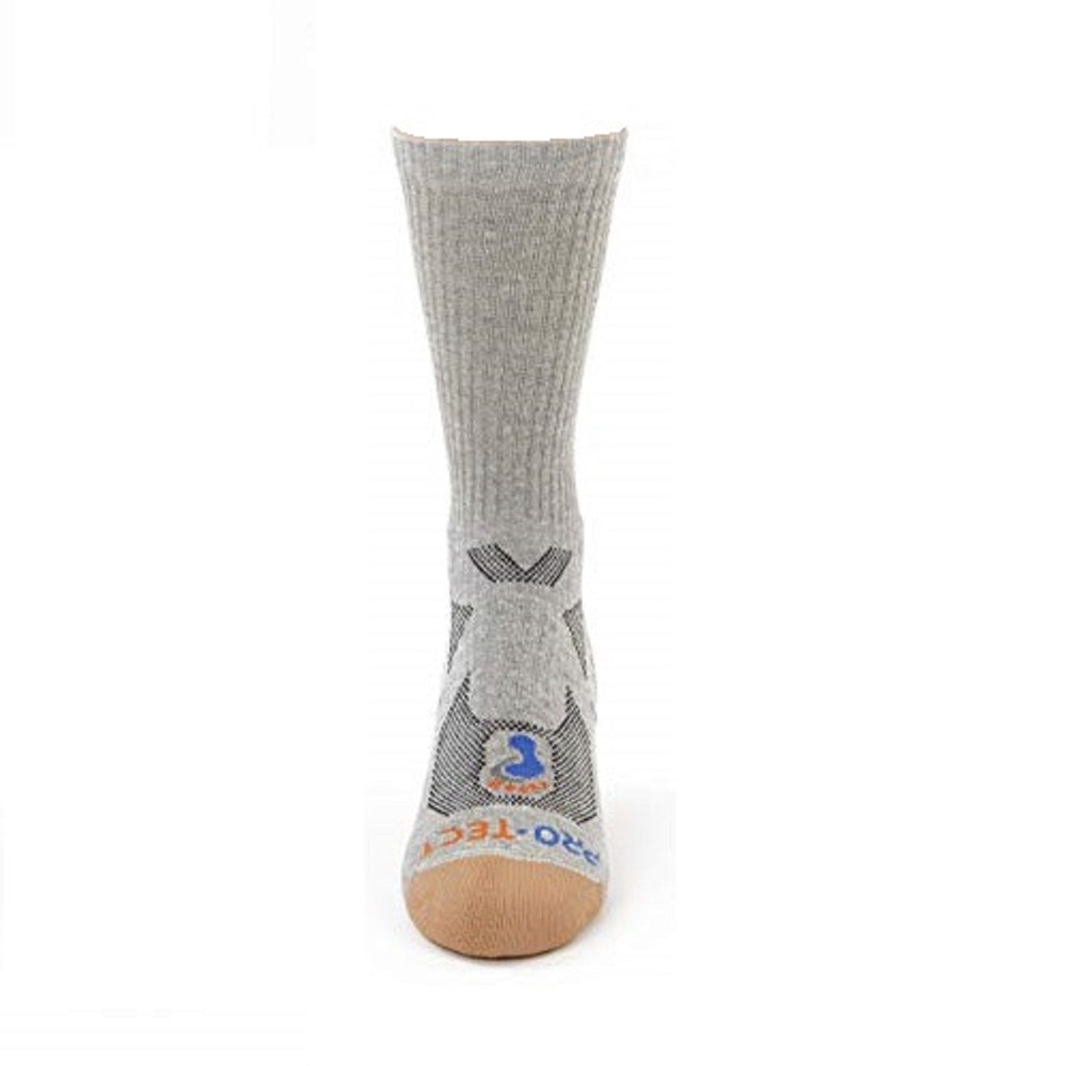 grey heather crew cut copper athletic socks with accents