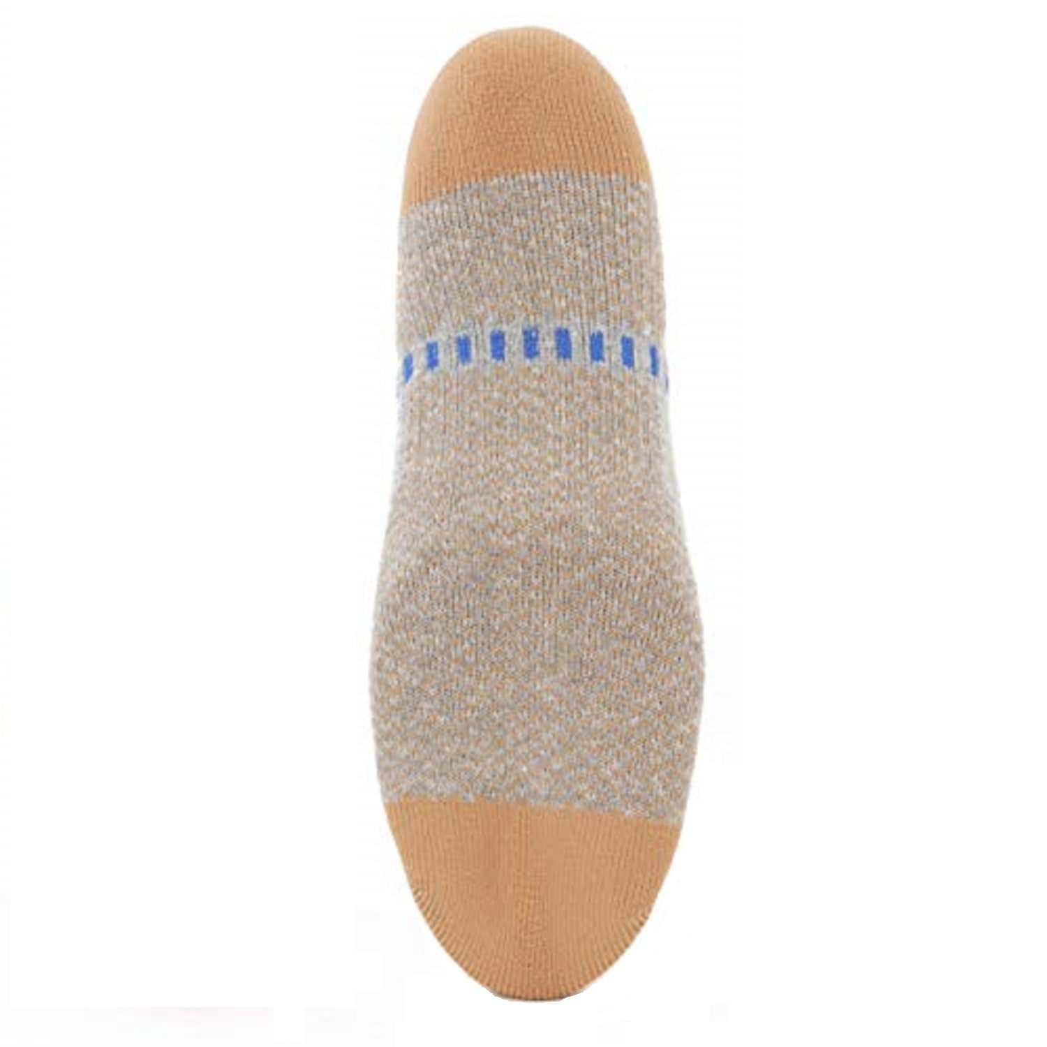 grey heather quarter cut copper athletic socks with accents