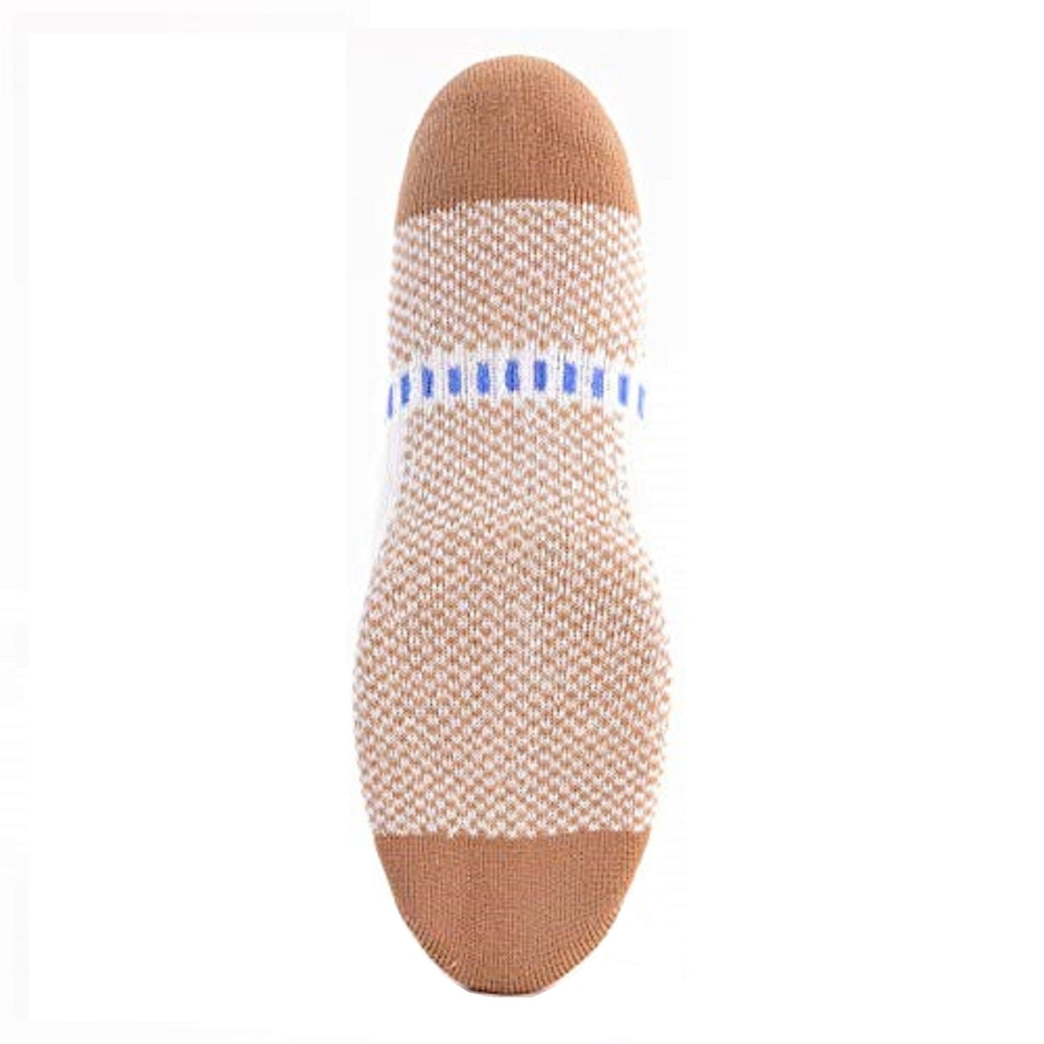 white quarter cut copper athletic socks with accents