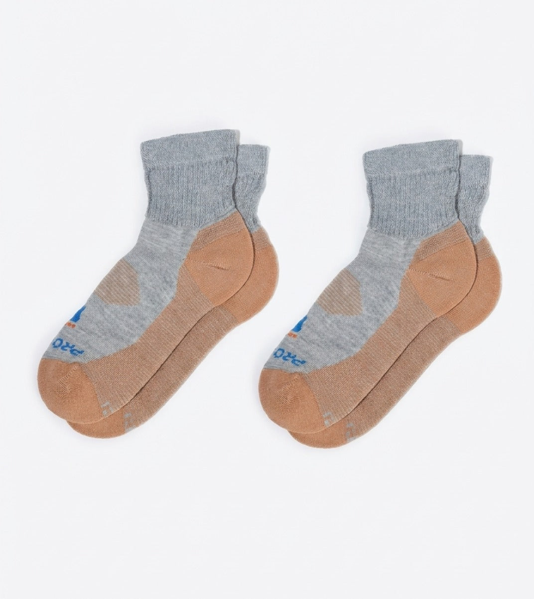 Quarter Cut Diabetic Socks - 2 Pair Pack - Grey Heather - 2 Pair Pack