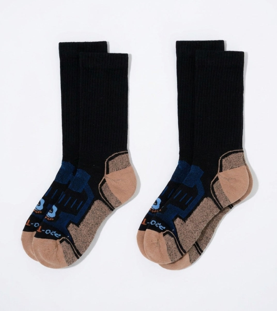 Crew Cut Hiking Sock (Men) - Black/Royal - 2 Pair Pack