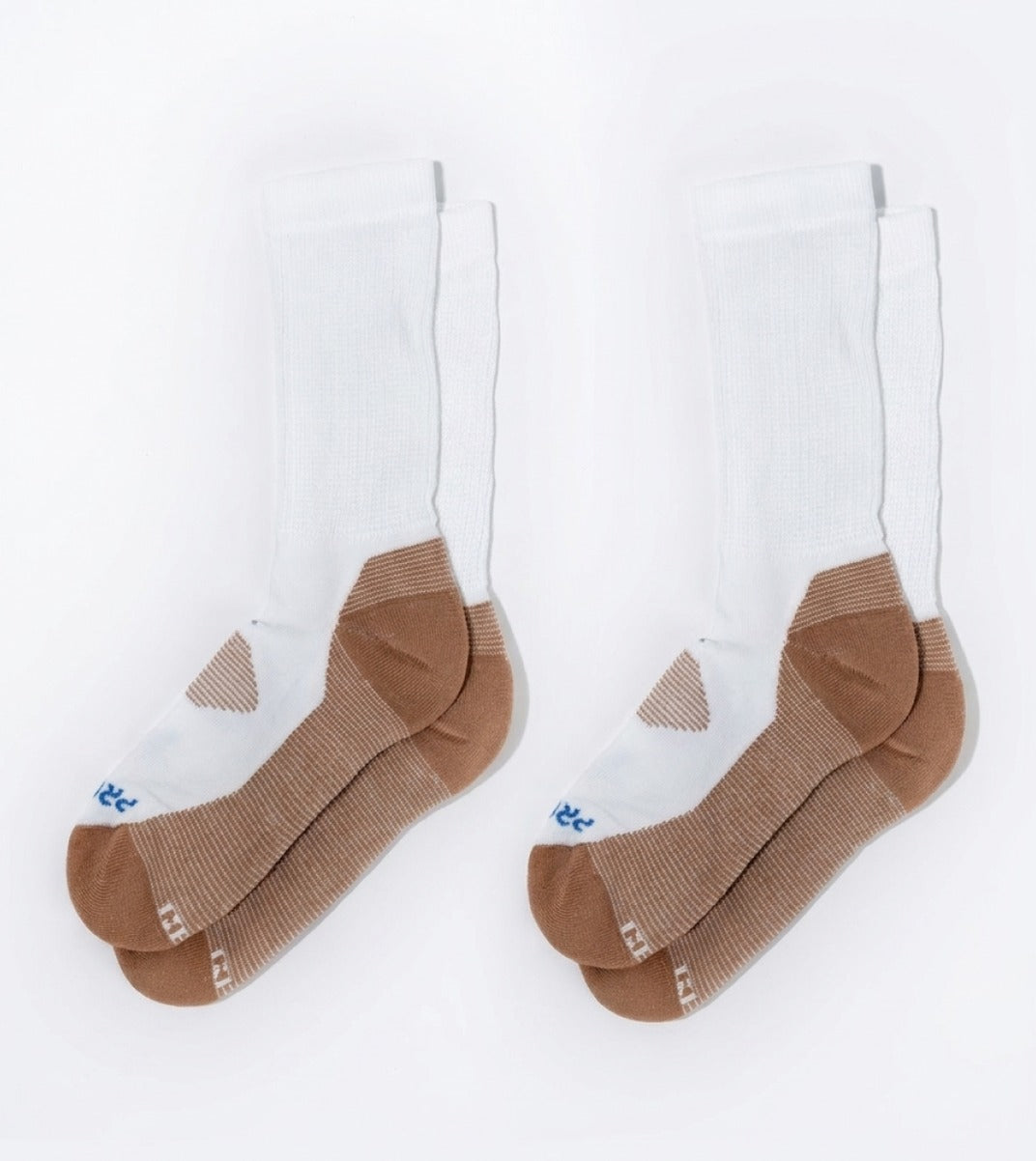 Crew Cut Diabetic Socks - 2 Pair Pack - White - 2 Pair Pack