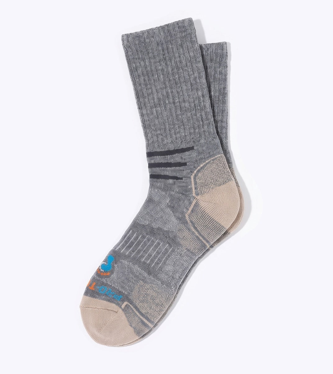 Crew Cut Hiking Sock (Men) - Grey/Natural - 1 Pair Pack