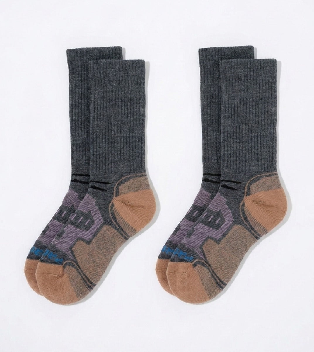 Crew Cut Hiking Sock (Women) - Grey/Pink - 2 Pair Pack