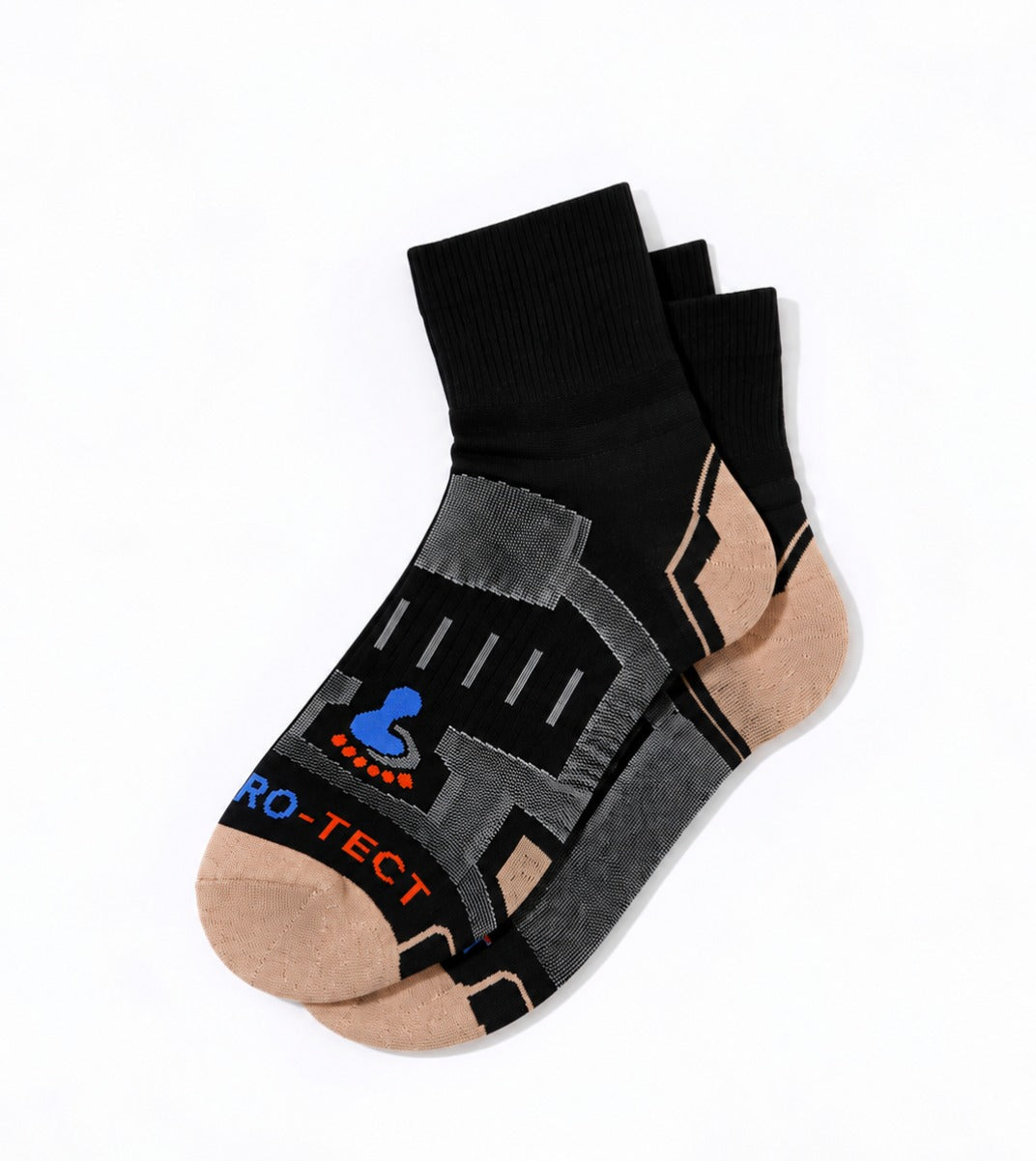 Quarter Cut Hiking Socks (Men) - Black/Natural - 1 Pair Pack