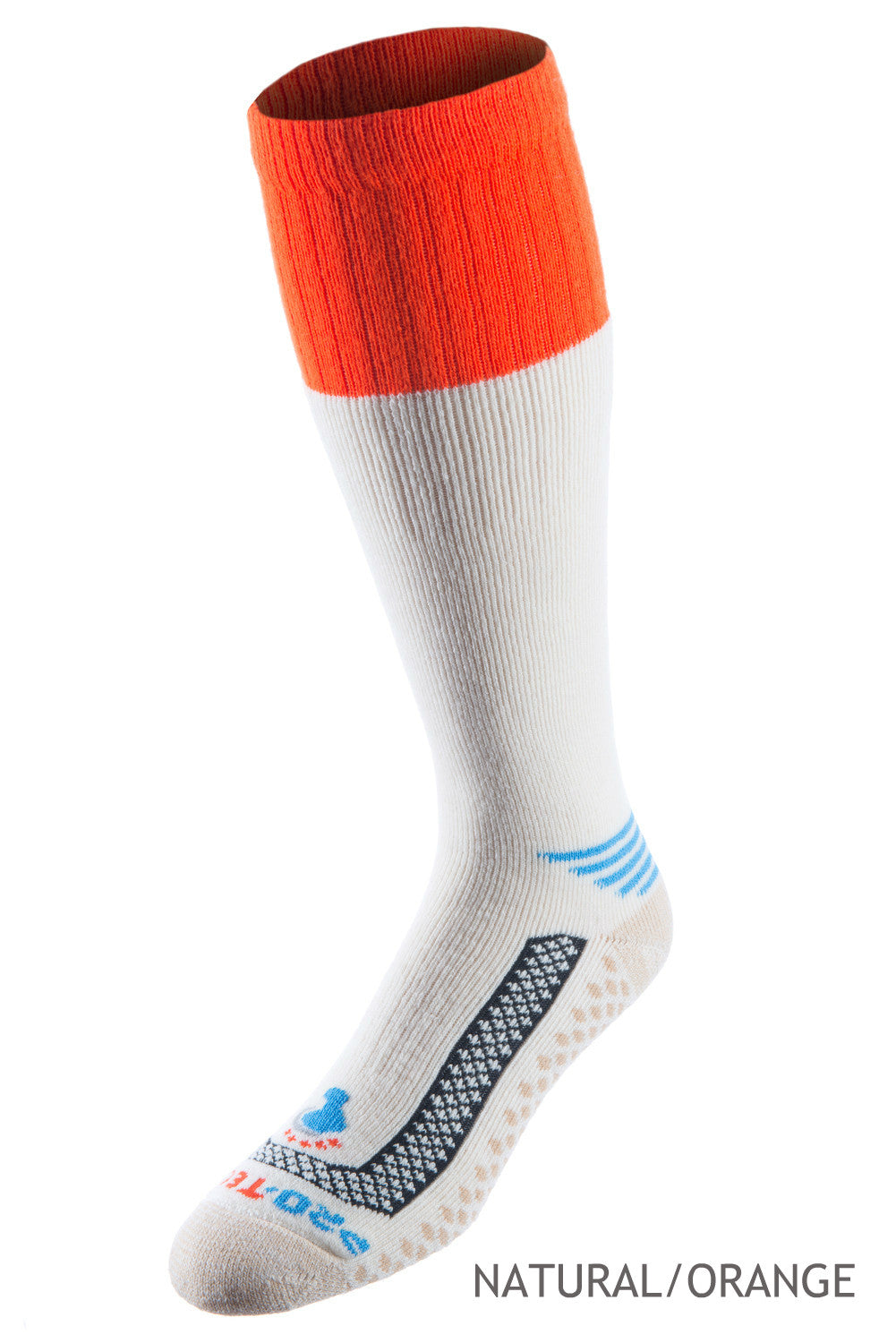 Merino Wool Cold Weather Over the Calf - Natural/Orange (Men)